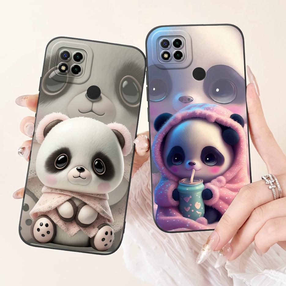 Чехол для Xiaomi Redmi 9C Милый Чехол-Мультяшный Панда Ударопрочный Мягкий ТПУ Чехол для Телефона Для Xiaomi Redmi 9C NFC Redmi9C Задняя Крышка Сумки