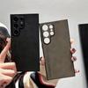 Роскошный чехол для телефона с текстурой кожи однотонного цвета, приятный на ощупь, для Samsung Galaxy S22 S23 S24 Ultra Plus, противоударная защитная крышка