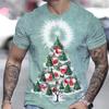 Hot Sell Christmas T-Shirt For Men 3d Snowman Printed Men'S Clothing Street Designer Short Sleeve Tshirts Daily Casual Tops Tees