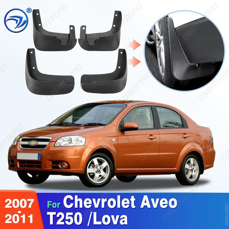 Для Chevrolet Aveo T250 и Chevrolet Lova 2007-2011 Брызговики Крыла Защитные Кожухи Брызговиков Грязезащитные Щитки Брызговики Авто Аксессуары