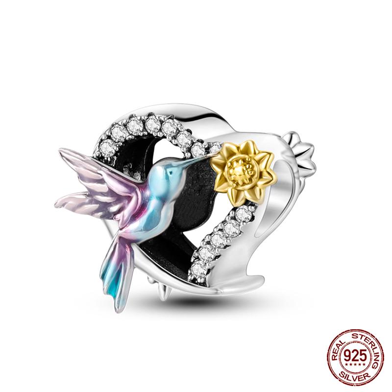 100% 925 Silver Fantasy Flying Dragon Mysterious Butterfly Charms Pendants Fit Qikaola Original Bracelets DIY Jewelry
