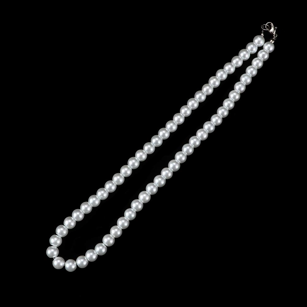 Fashion Strand White Oblate Necklace Pearl Freshwater 7-8mm