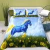 Комплект постельного белья с изображением лошади, 3D-принт с изображением белой лошади, комплект постельного белья с изображением дикой природы, размер King Size, 2/3 шт., покрывало для детей, мальчиков и мужчин