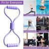 1/2Pcs Figure 8 Fitness Resistance Band with Anti-slip Handle Men Women Arm Shoulder Stretch Strength Training Exercise Elastic Strap Tension Rope