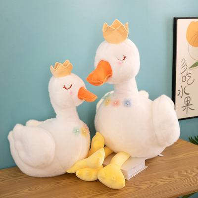 Мягкая игрушка Pearl Swan, кукла, милая большая белая гусь, спящая кукла, детская успокаивающая кукла