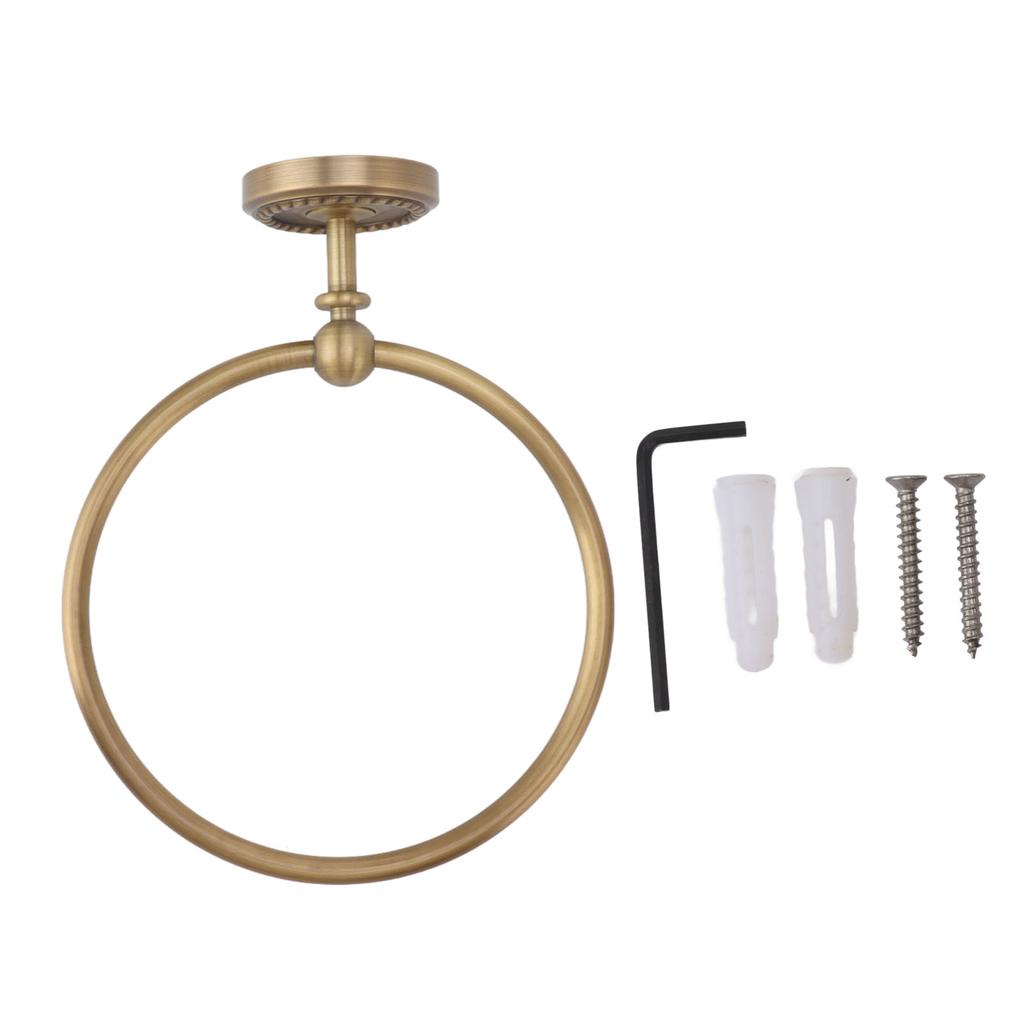 Bath Towel Ring Copper Round Wall Mounted Hand Shower Towel Holder Rack for Bathroom 980830