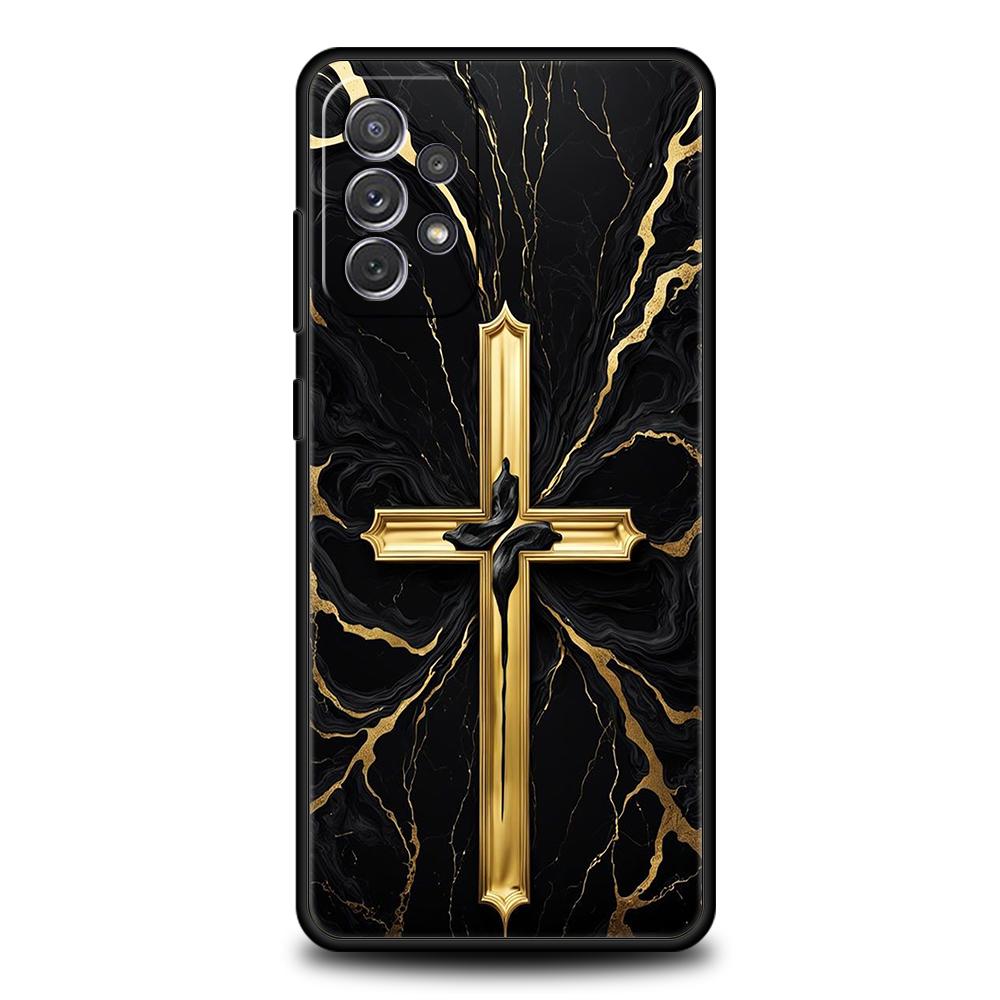 Phone Case for Samsung Galaxy A55 A53 A52 A52S A51 A41 A35 A32 A25 A23 A15 A13 A71 A72 5G Soft TPU Cross Pattern Element Design