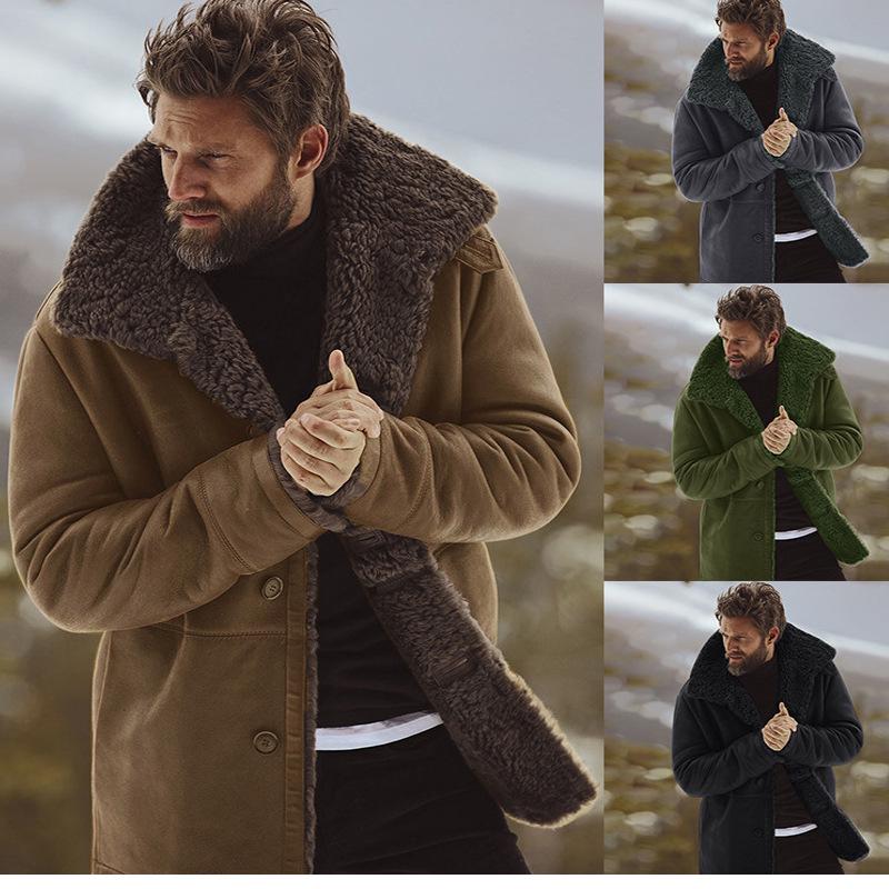 Верхние части Зимние куртки Теплые меховые пальто Мужские пальто