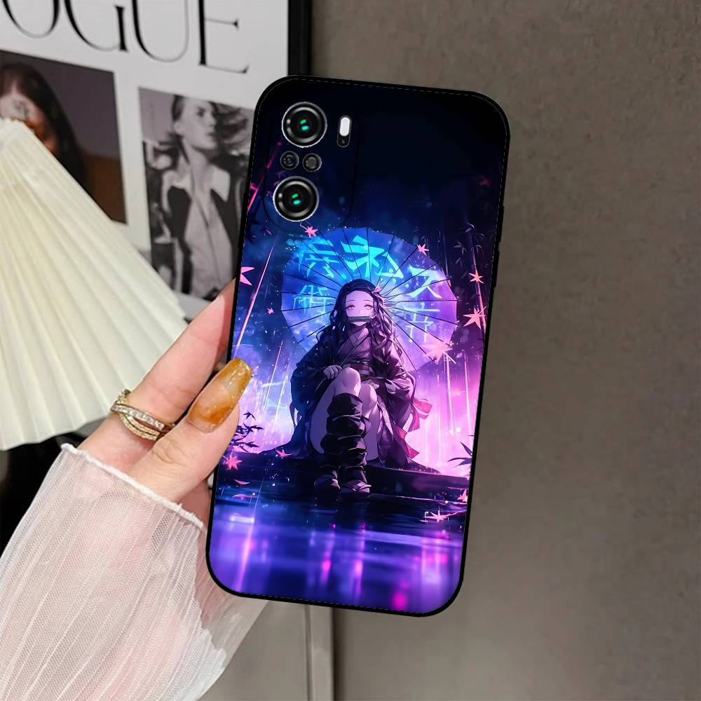 Kamado Nezuko R-Demon Slayer Phone Case Black Phone Case For Xiaomi 11 12 Redmi Note 11 5G 8T 9A 9 10T Note8Pro Note9 12S Ultra