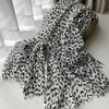 Autumn Wool Scarf for Women Luxury European Leopard Print Shawls and Scarves 190x90cm