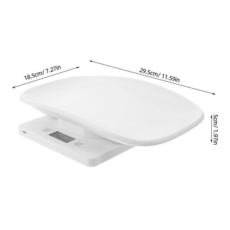 Compact Digital Pet Scale for Small to Medium Pets Accurate 0.1kg Detection LCD Display Auto-Off Battery Powered Portable Size