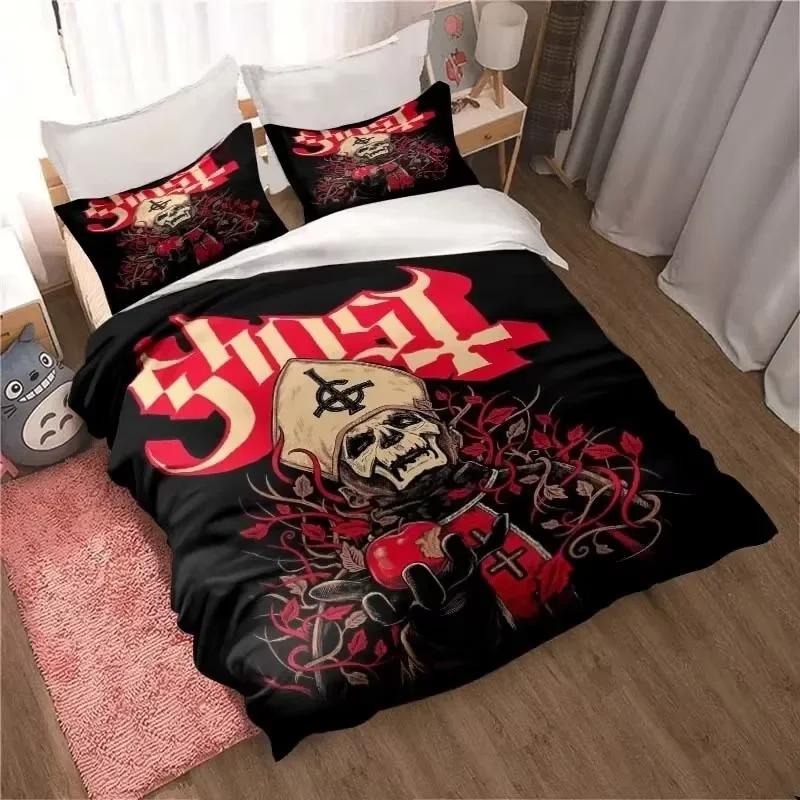 Comforter Rock Band Ghost Pattern Bedding Set For Bedroom Soft Modern S Comefortable Kids And