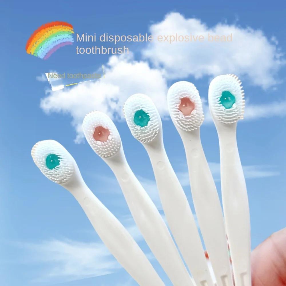 Зубная щетка Bursting Bead Independent Household одноразовая мини-зубная щетка с мягкой щетиной щетка с свежим дыханием