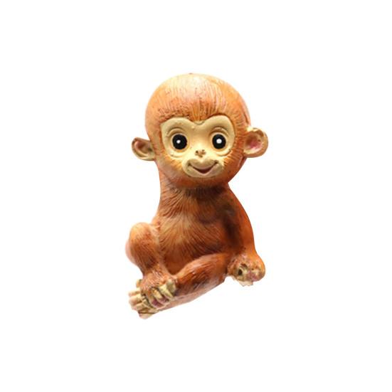 Фигурка обезьяны, реалистичный яркий внешний вид, мультяшная детальная высокая имитация смолы, мини-обезьяна, украшение для аквариума, украшение для аквариума