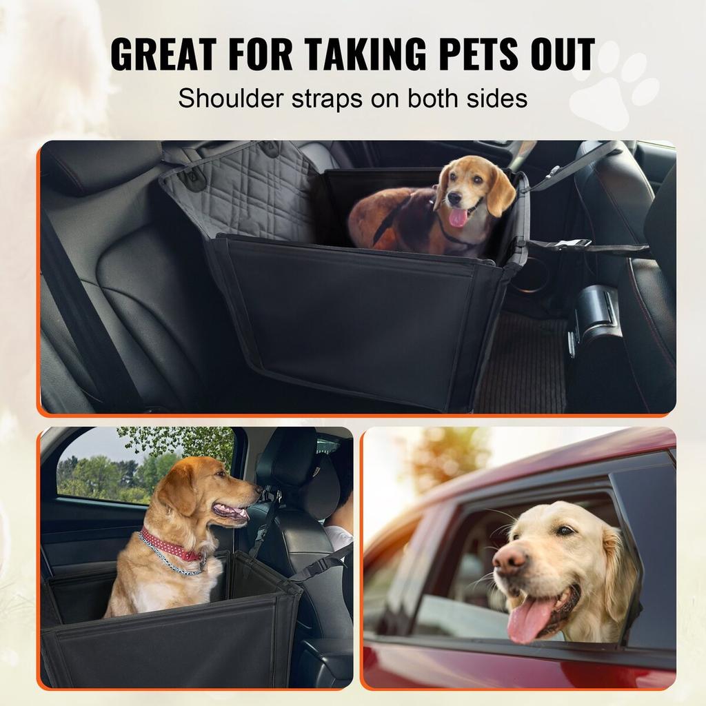 Dog Booster Car Seat Pet Car Seat for S M L Dogs up to 48.5 lbs Black