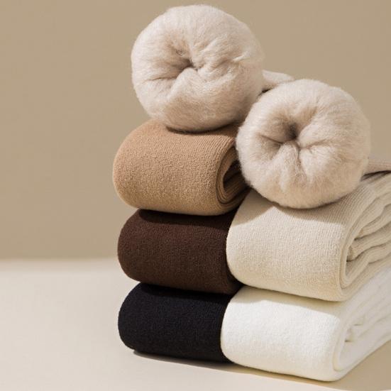 1 пара зимних чехлов для икр, трикотажные эластичные, сохраняющие тепло, нескользящие, утолщенные, гетры, впитывающие пот, носки с начесом для холодной погоды