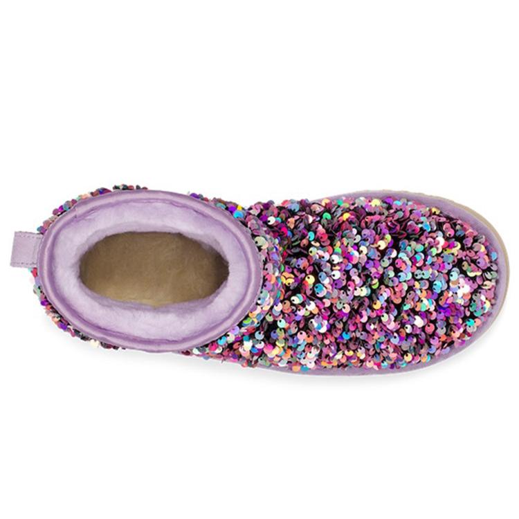 UGG Классические Мини Снежные Сапоги Stellar с Блестками Фиолетовые Женские 1112515-LFST