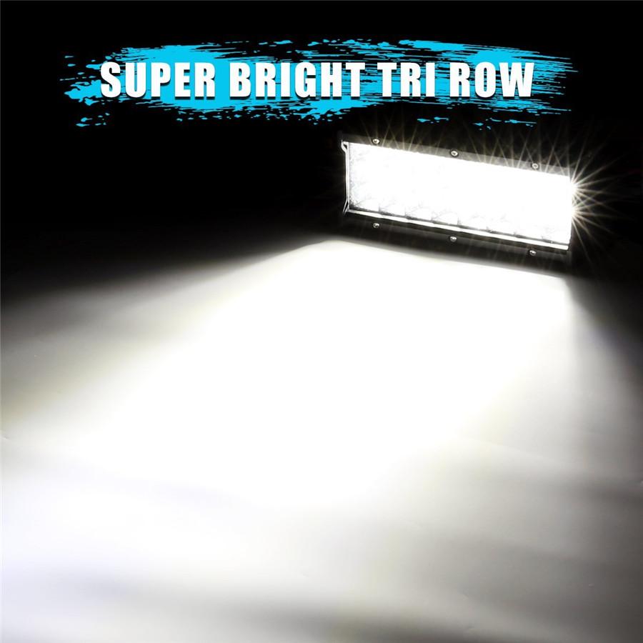 6.5" 72W Quad Row Light Bar LED Flood Work Light Flood Light for Truck Car ATV