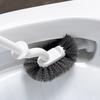Toilet Brush Set with Holder Ergonomic Long Handle Deep Cleaning Toilet Brush Quick Assembly Bathroom Tool