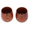 2 штуки Деревянные чайные чашки Японская кружка-пузатик Многофункциональная чашка для питья для кофе, молока, вина