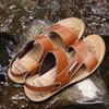 Men Sandals Summer Genuine Leather Roman Sandals Male Casual Shoes Beach Flip Flops Men Outdoor Slippers Shoes