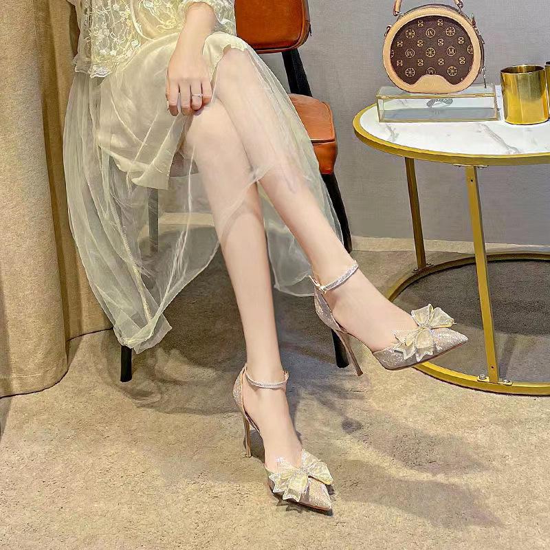 Свадебные туфли с кристаллами, основные свадебные туфли, которые можно носить ежедневно, шпильки, 2025, новое платье, серебристые туфли на высоком каблуке, женская весна
