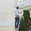 3.8m Telescoping Ladder, Aluminum Lightweight Multi-Purpose Collapsible Extension, One-Touch Retraction Ladder, Heavy Duty 150kg Max Capacity with