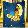 Cute Garfield printed throw blanket—lightweight,soft,warm;versatile blanket for all seasons—perfect as &air-conditioning throw,nap blanket