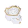 1PC Plastic+Paper Necklace Storage Bag Wedding Gift Packaging Boxes Wife Heart Shape Ring Foap Flower Decoration