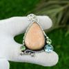 Gift For Her 925 Sterling Silver Natural Brown Amazonite Gemstone Pendant