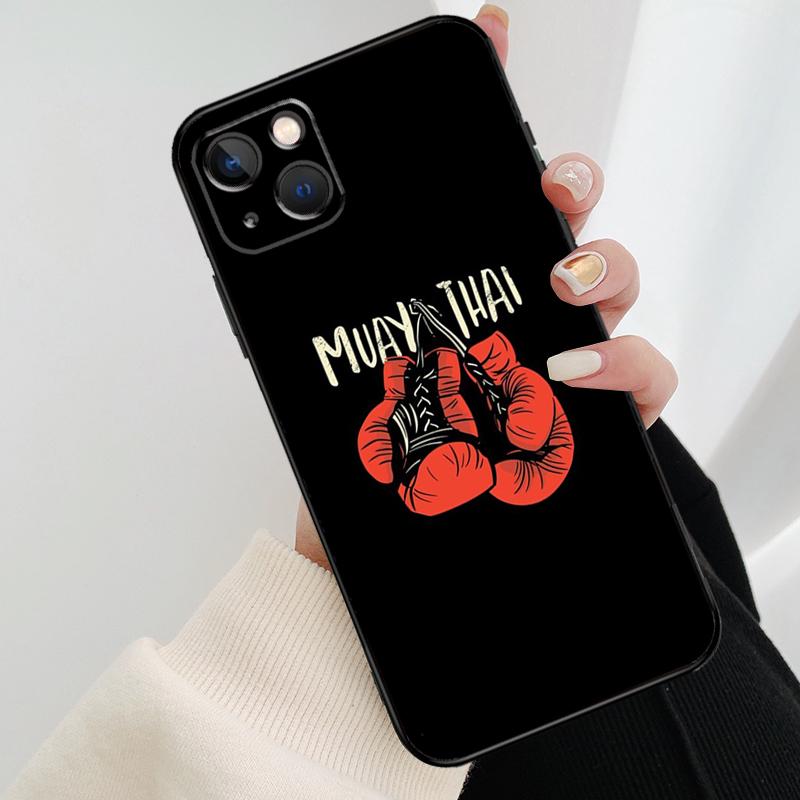 Чехол для телефона Бокс Муай Тай Бой Для iPhone 13 12 11 14 15 16 Pro Max Mini X XS Max XR Plus Чехол Задняя крышка