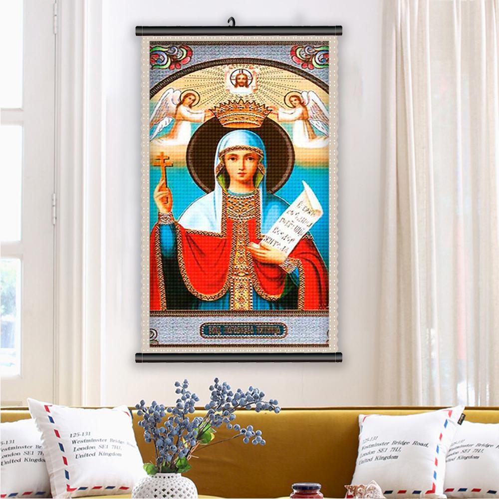 5D DIY Рамка Алмазная мозаика Религия Мать Ребенок Полная алмазная живопись Вышивка крестиком Дева Отец Сын Домашний Декор