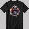 Gorilla Figure Short Sleeve White-Black Men's / Women's T Shirt N572
