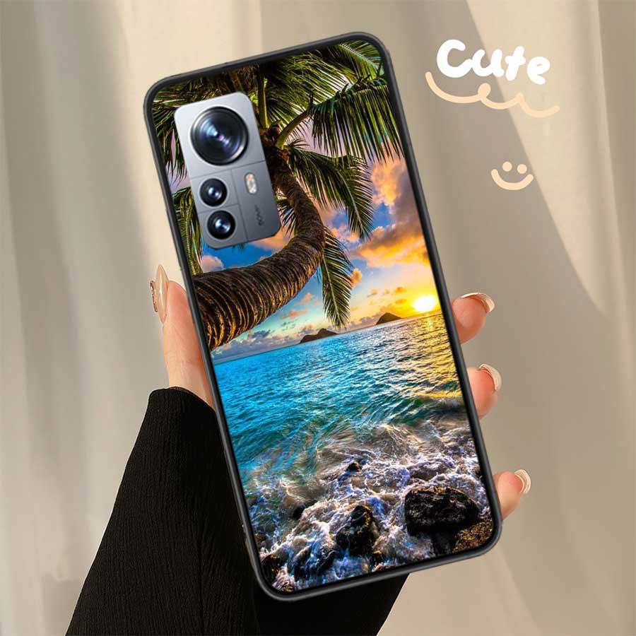 Beach Scenery Coconut Tree Phone Case For Xiaomi Poco X7 X6 X5 X4 X3 GT NFC M4 M5 Pro 5G M3 Mi F6 F5 F4 F3 F2 F1 Capa Coque TPU