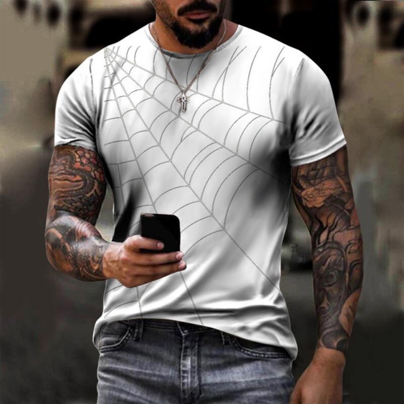 Футболки ужасов на Хэллоуин с кровавым 3D-принтом для мужчин и женщин, новые футболки с коротким рукавом, большие размеры Harajuku Y2k, топы, футболки, детская одежда