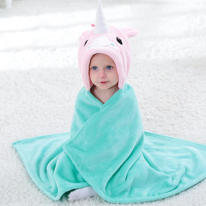 Детская одежда Банное полотенце с капюшоном Халат из коровы Плащ с мультяшными животными Фланелевое банное полотенце Одеяло.