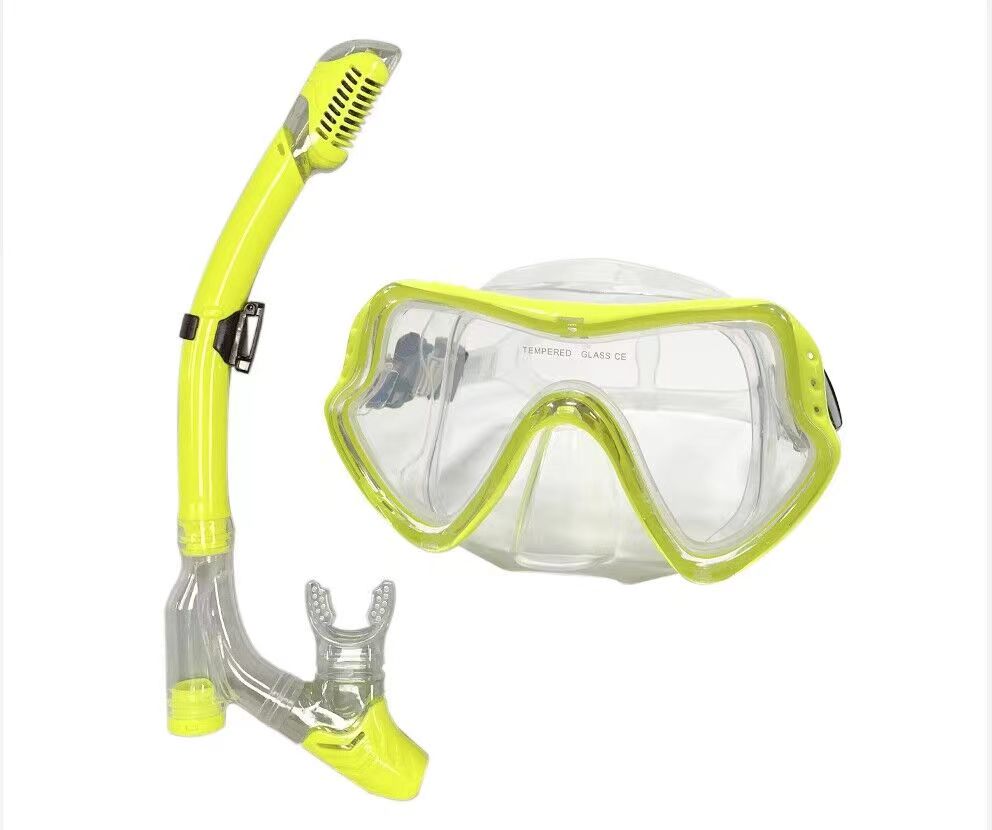 Комплект для дайвинга HB для взрослых, маска для дайвинга, закаленное стекло, полностью сухая дыхательная трубка, профессиональное панорамное оборудование для обучения дайвингу и плаванию