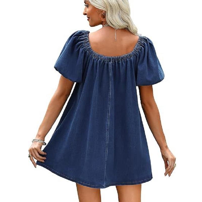 Женские летние джинсовые платья с квадратным воротником cJean Mini Dress