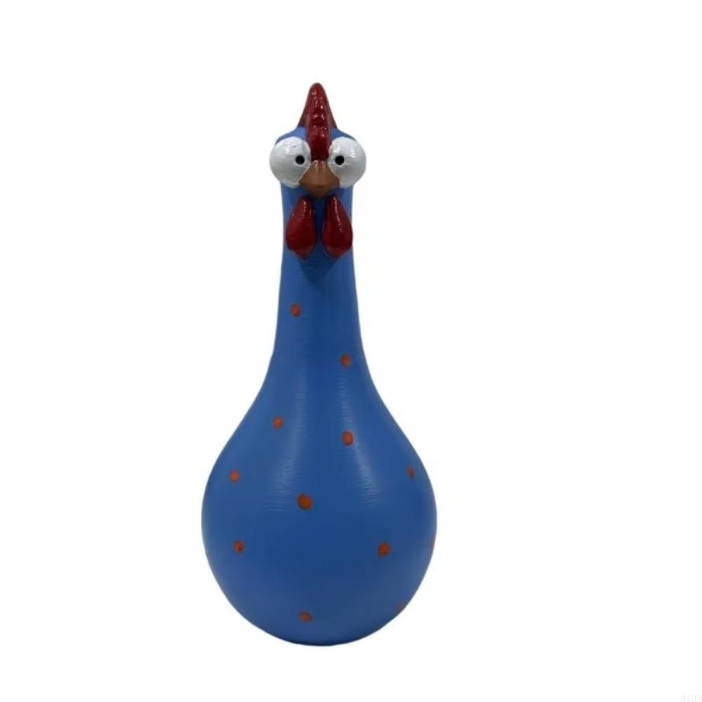 Colorful Dot Long Neck Chicken Vases Lifelike Flower Arrangement Vase Living Room Decor