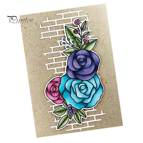 Card Background Grids Scrapbooking Cutting Die Embossing Stencil Album Decor