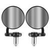 Мотоциклетные зеркала заднего вида боковое зеркало крепление на руль конец 2 шт аксессуары для мотоциклов