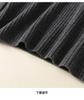 100% Sheep Wool Pit Strip Stacked Collar Knitted Sweater for Women