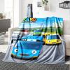 Tayo the Little Bus Print Flannel Blanket High Quality Warm Comfortable Cover for All Seasons Perfect for Gifts Home Decor