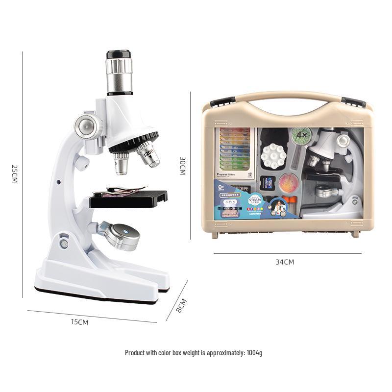 1200x Microscope Set for Kids - Portable Science Experiment Kit for Elementary Students