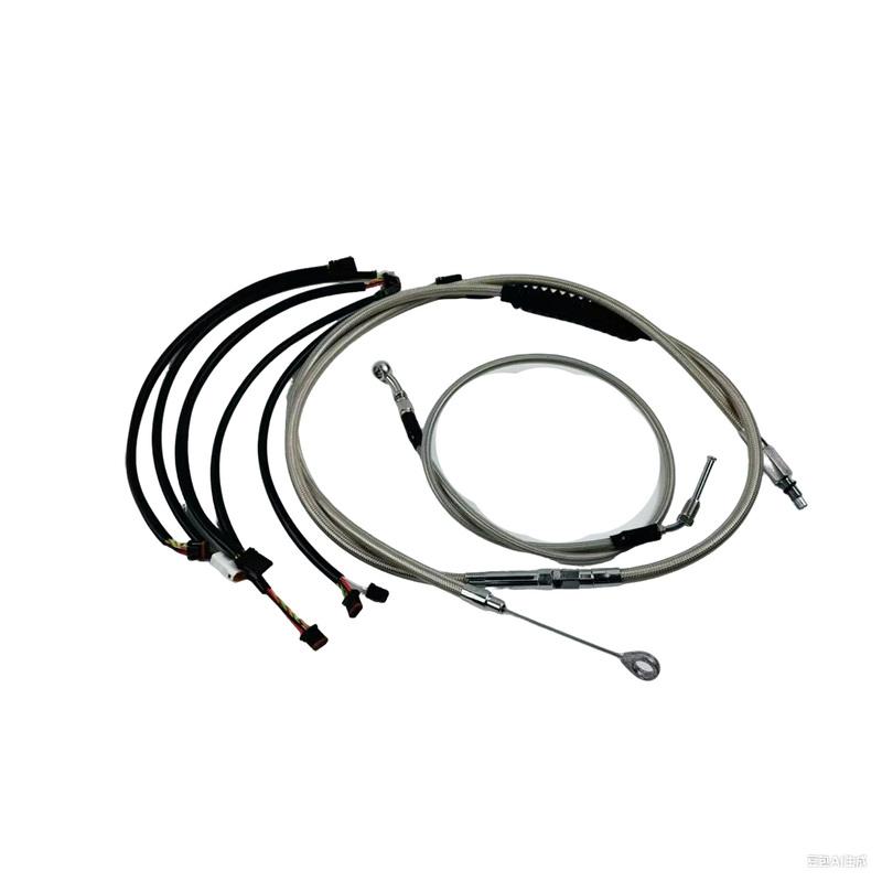 Motorcycle Handlebar Brake Clutch Oil Hose Line + Extender Cable Line for Harley Breakout Fat Boy Street Bob Low Rider 2018-2025