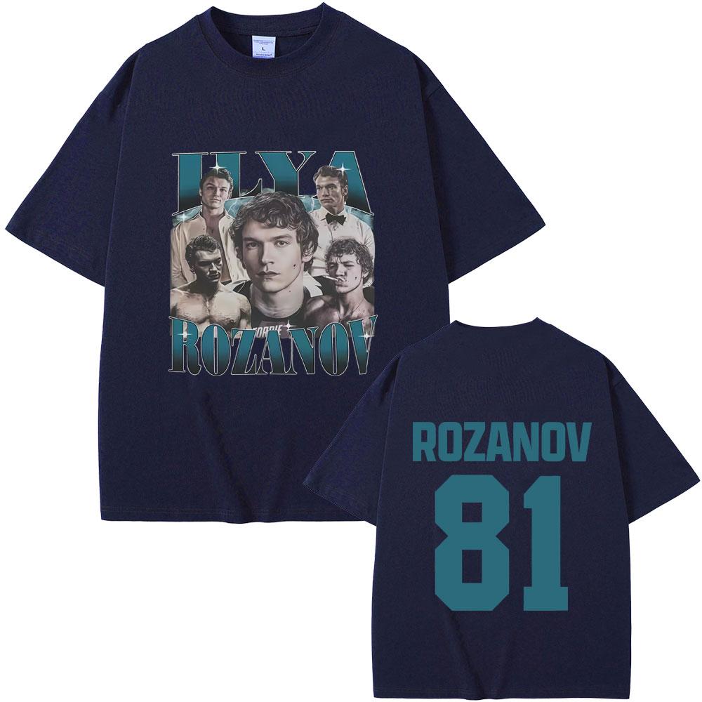 Heated Rivalry Ilya Rozanov Hollanov 81 Graphic Tshirt Men Women Casual Oversized Streetwear Unisex Vintage Short Sleeve Tshirt