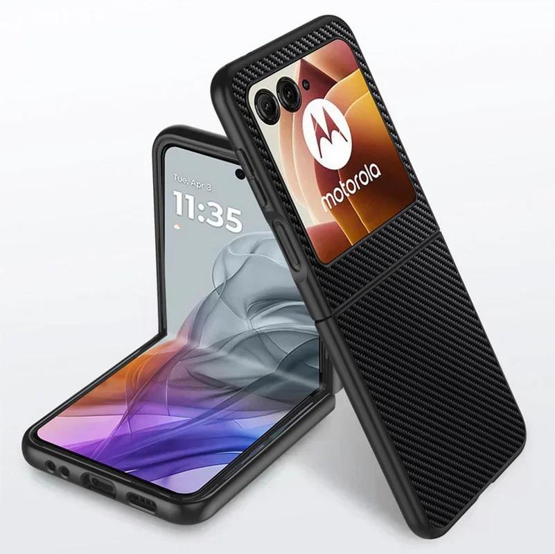 Чехол из гладкой кожи для телефона Motorola Razr Ultra 2025 Razr + 2024 Razr 60 50 Ultra Матовый Противоударный Мягкий Рамка Бампер
