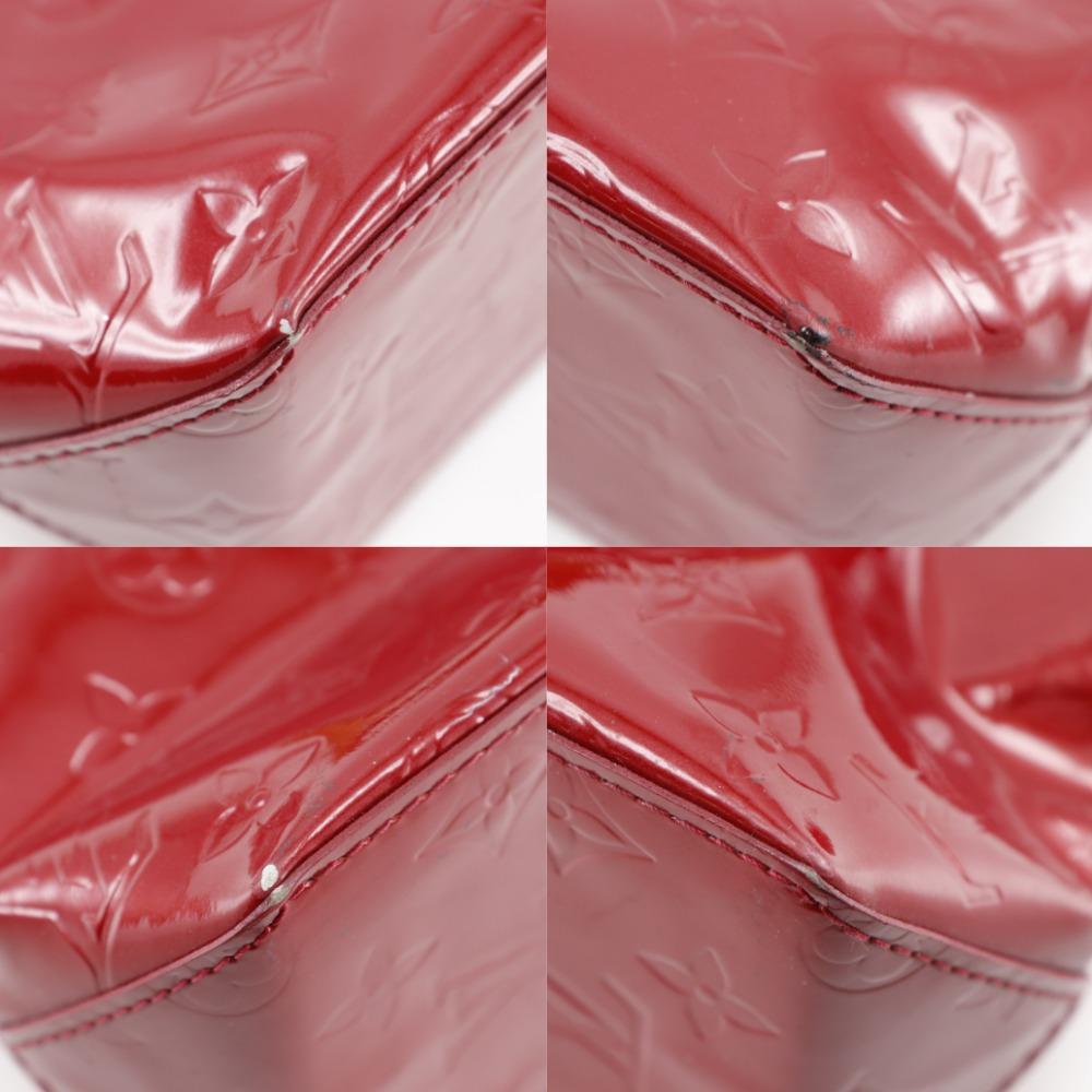 LOUIS VUITTON Lead PM Handbag M91990 Pomdamul Red Monogram Vernis Women Used