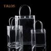 Clear Tote Bags Friendly Purse Shoulder Handbag PVC Transparent Plastic Pouch Portable Travel Csaul