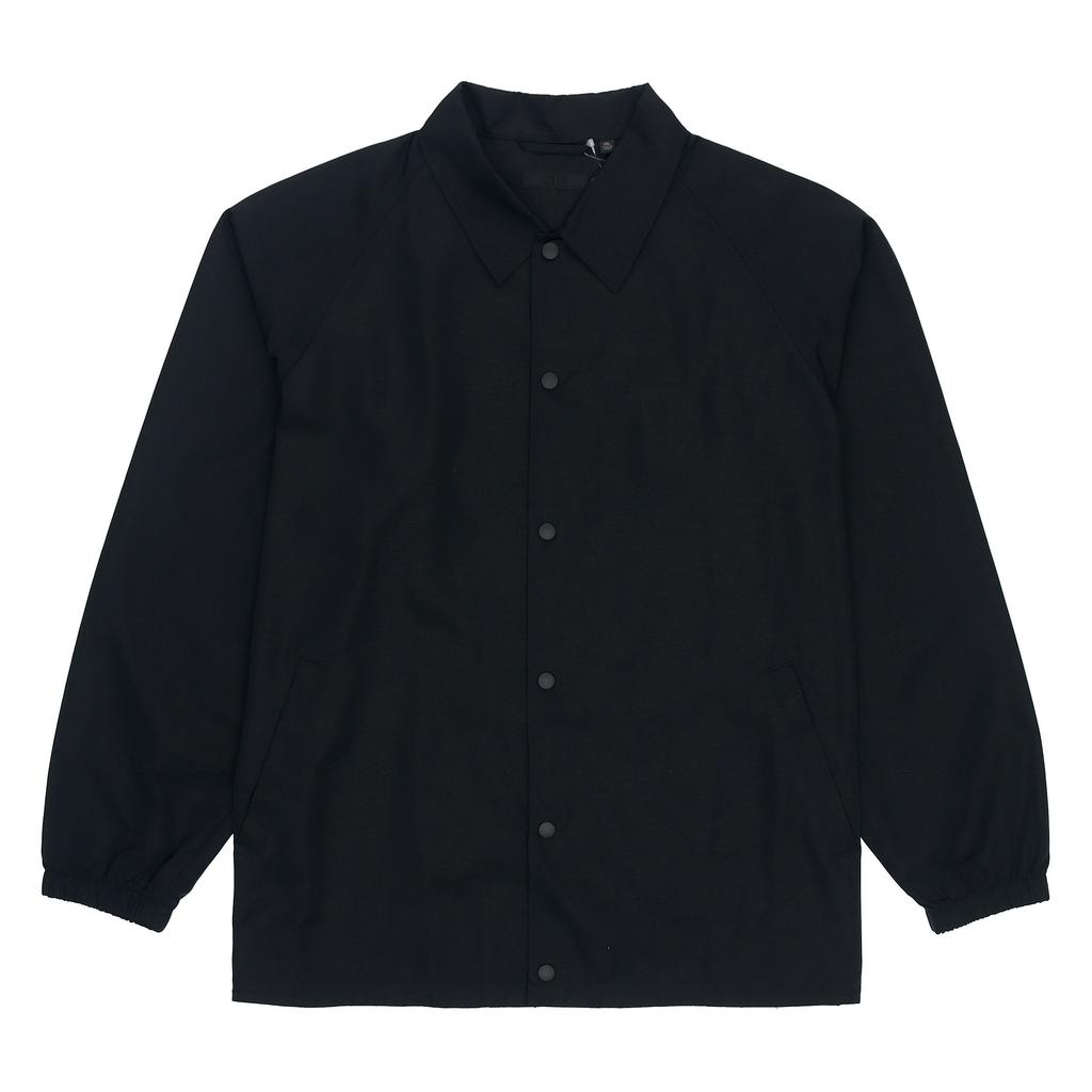 Uniqlo Однотонная повседневная куртка с воротником, однобортная, унисекс, Черная 445041-09